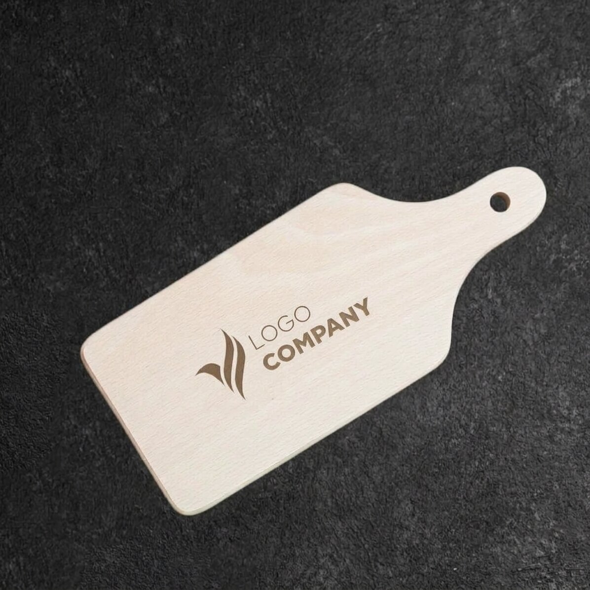 Mini tabla de cortar personalizada con el logotipo en el centro