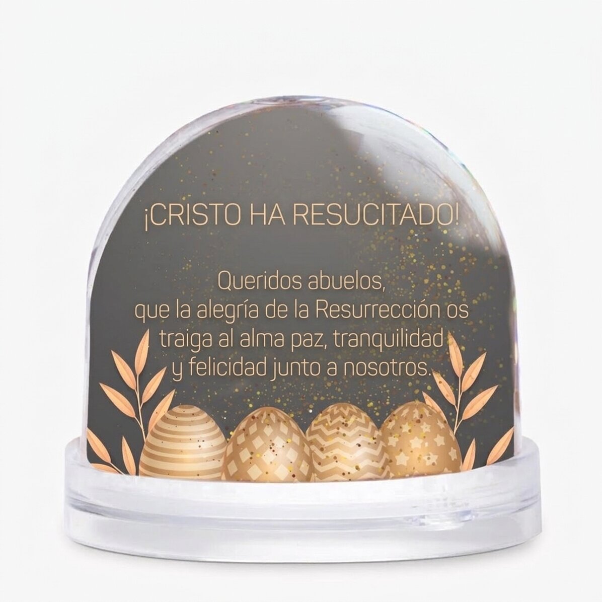 Globo de escritorio personalizado con foto y texto: ¡Feliz Pascua!