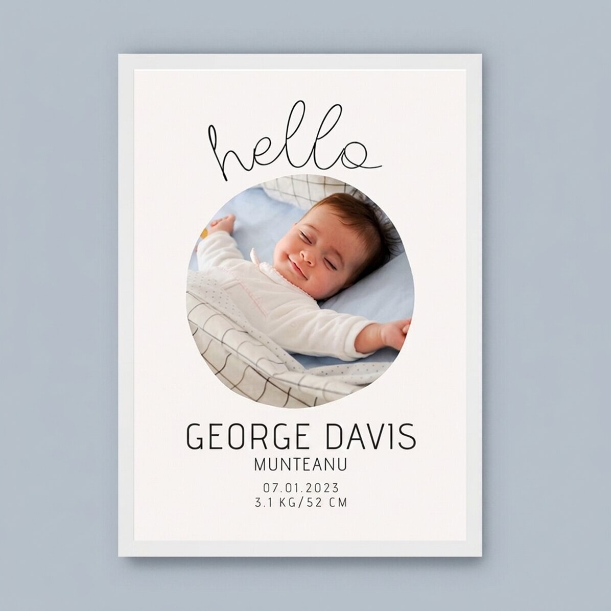 Cuadro personalizado con texto y una foto - Hello to you