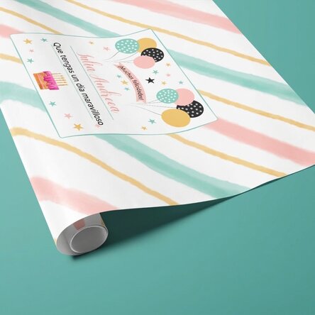 Papel de regalo personalizado con texto - Niños