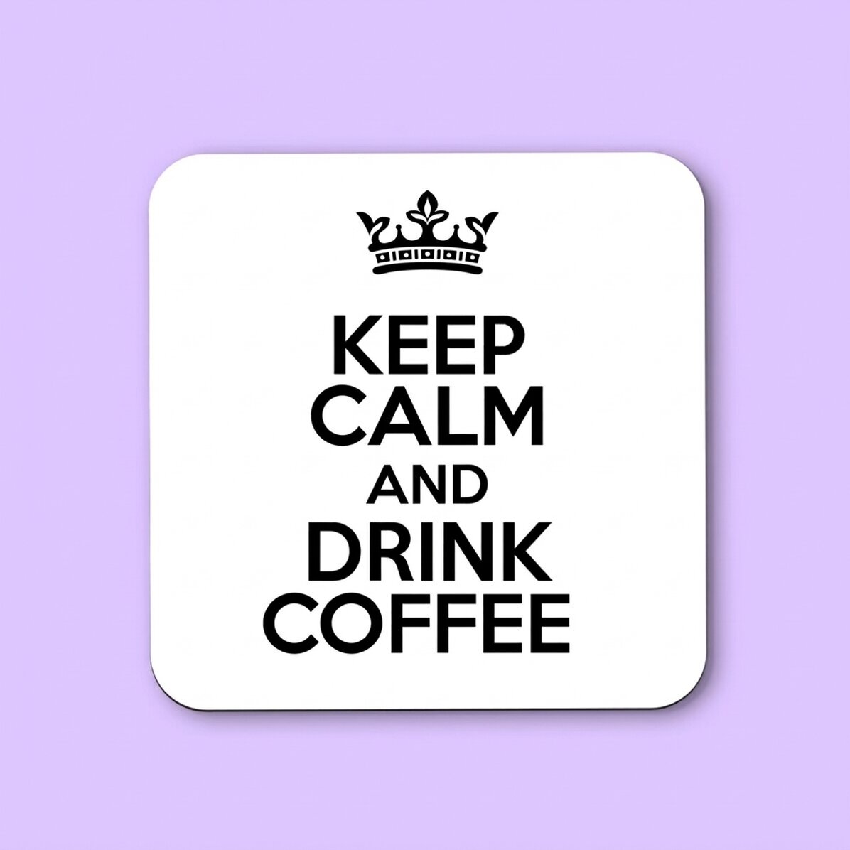 Portavasos personalizado con texto - Keep Calm White
