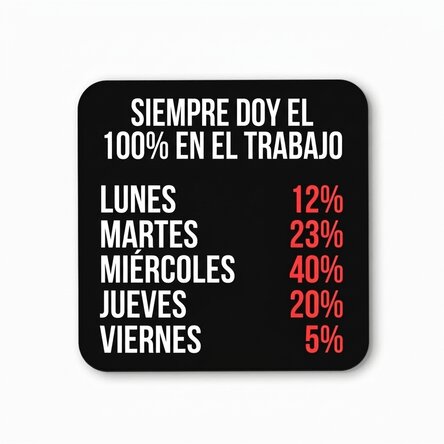 Posavasos personalizado con texto - 100 %