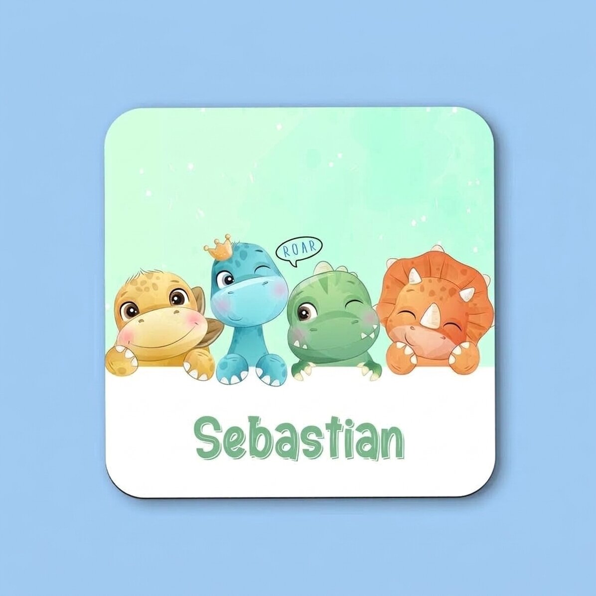 Posavasos personalizado con texto para niños