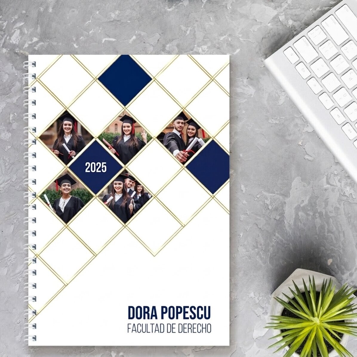 Cuaderno personalizado con fotos y texto - ¡Felicidades por tu graduación!