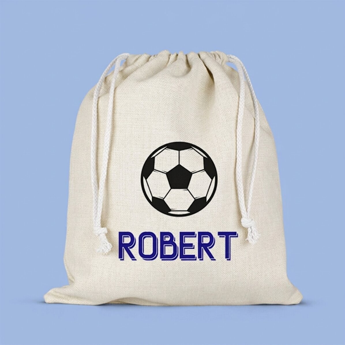 Bolsa mediana personalizada con nombre - Fútbol