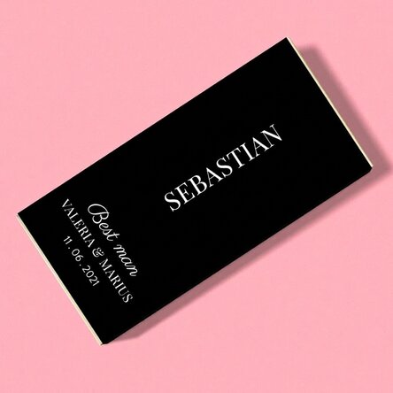Personalised chocolate with text - Groomsmen