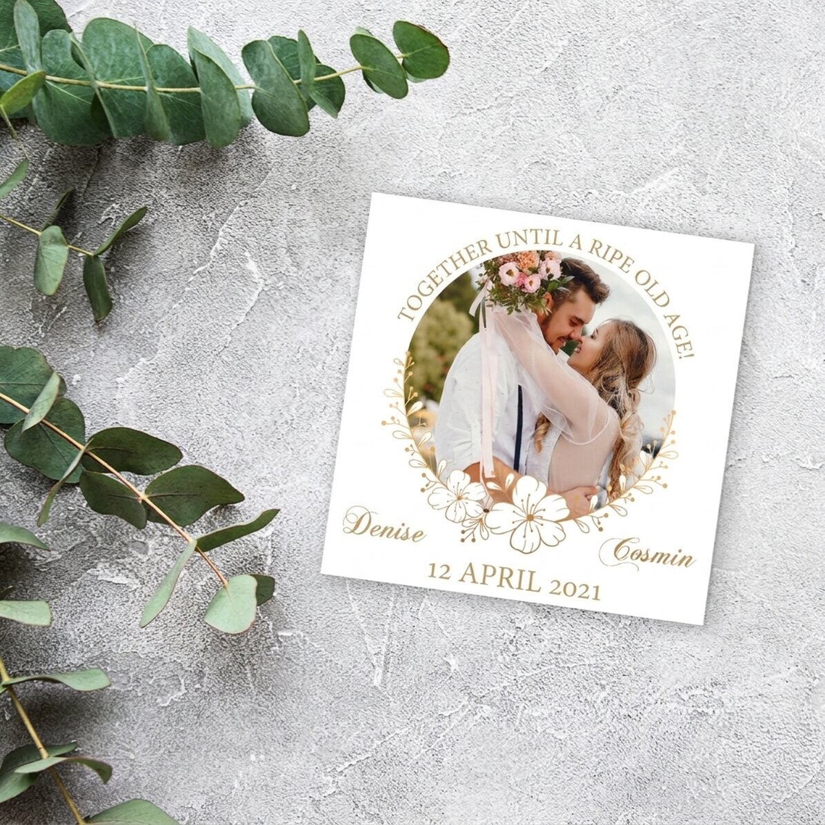 Foto personalizada de 10 x 10 cm - Hasta una vejez muy avanzada