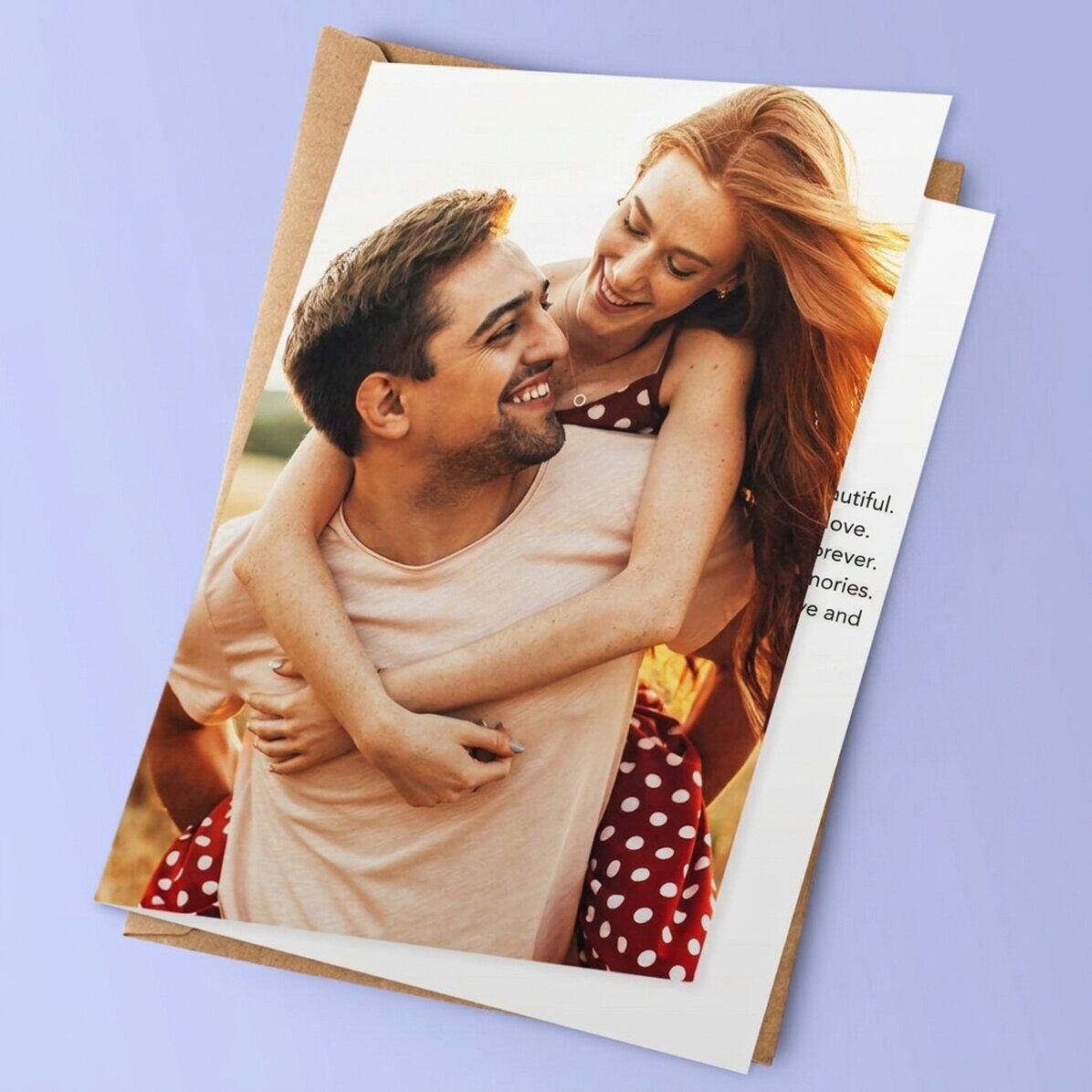 Tarjeta de felicitación personalizada con una foto
