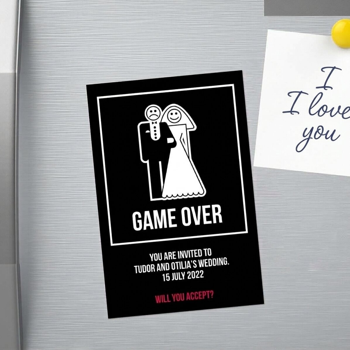Iman personalizado de 10 x 15 cm - Game over