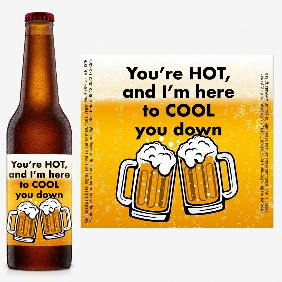 Cerveza personalizada con texto - Hot