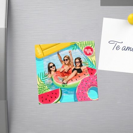 Imán de 10x10 personalizado con una foto: ¡Es verano!