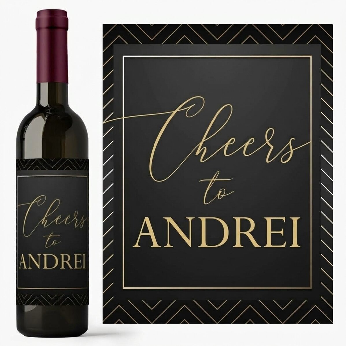 Vino personalizado con texto - ¡Salud por...