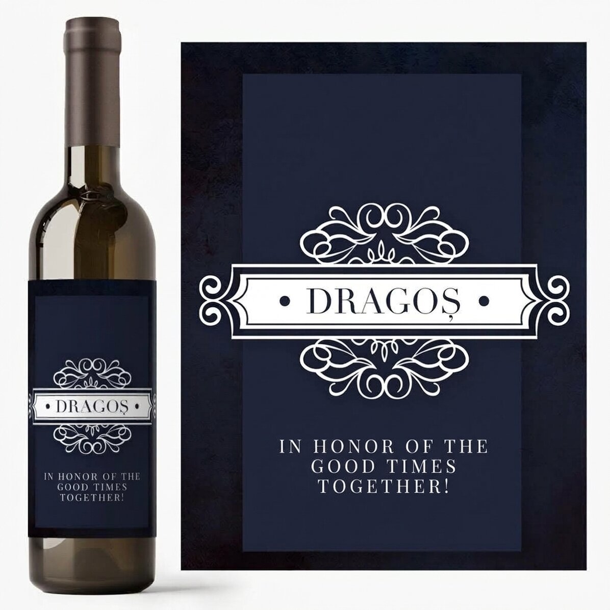 Vino personalizado con nombre y mensaje - Buenos tiempos