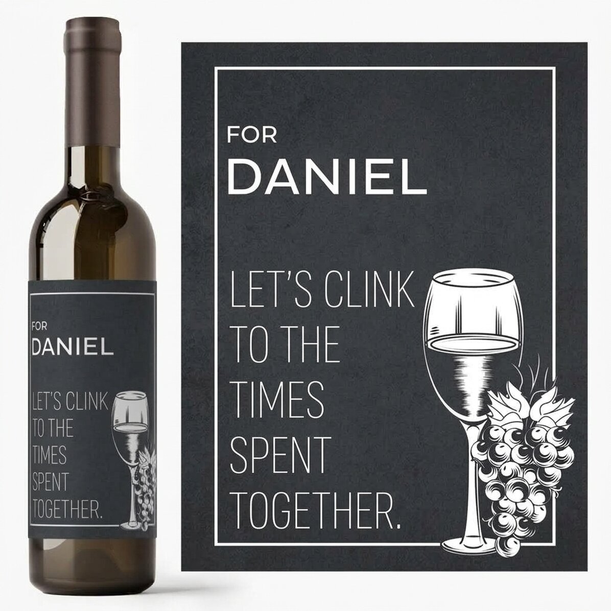 Vino personalizado con mensaje - Hasta pronto