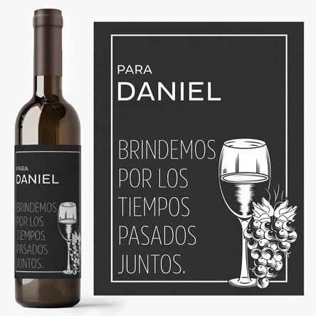 Vino personalizado con mensaje - Hasta pronto