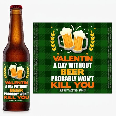Cerveza personalizada con texto - Beer won't