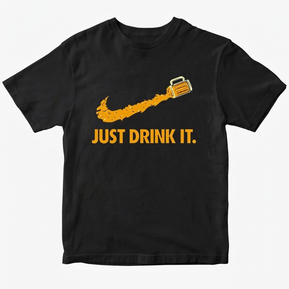 Camiseta personalizada con texto: «Just drink it»