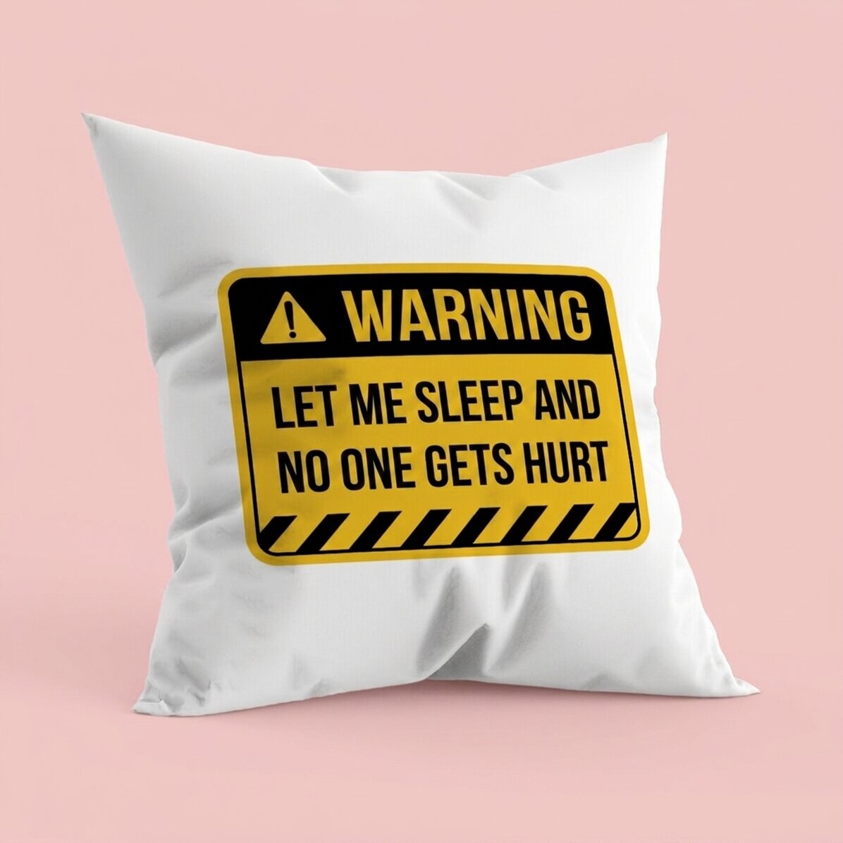 Almohada personalizada con texto - Advertencia