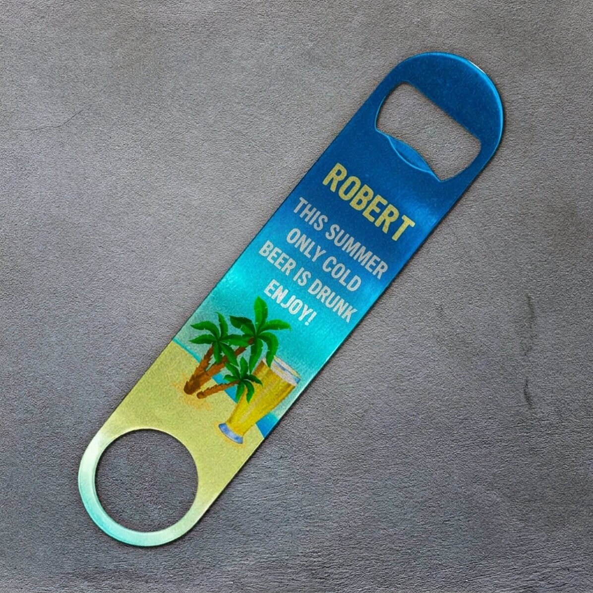Abrecerras personalizado con texto - Summer