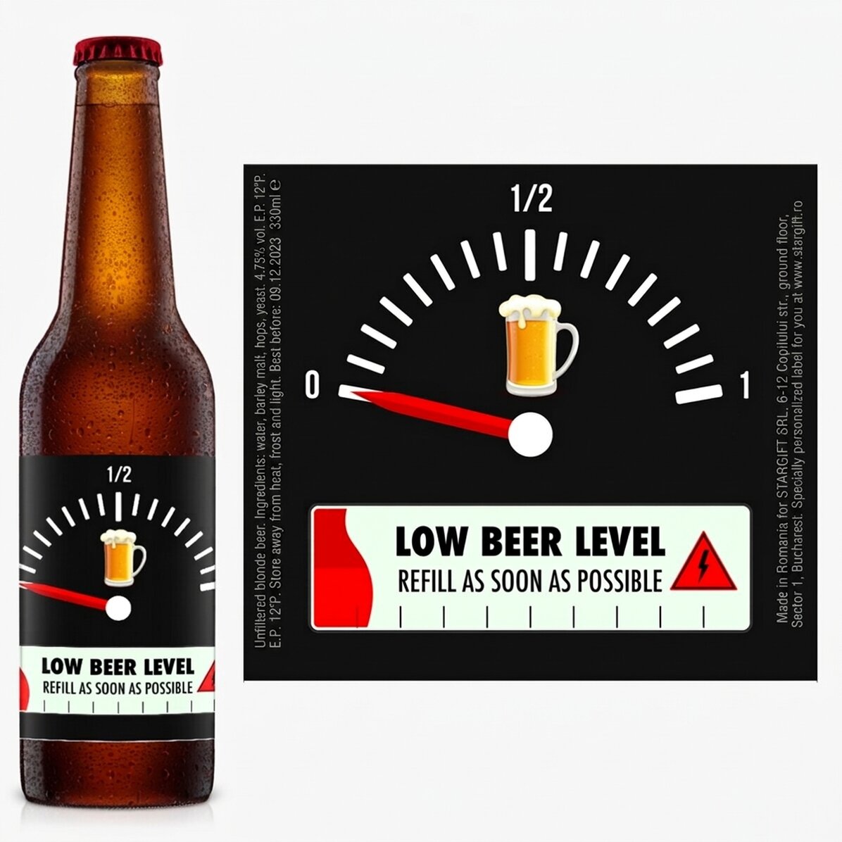 Cerveza personalizada con texto - Refill