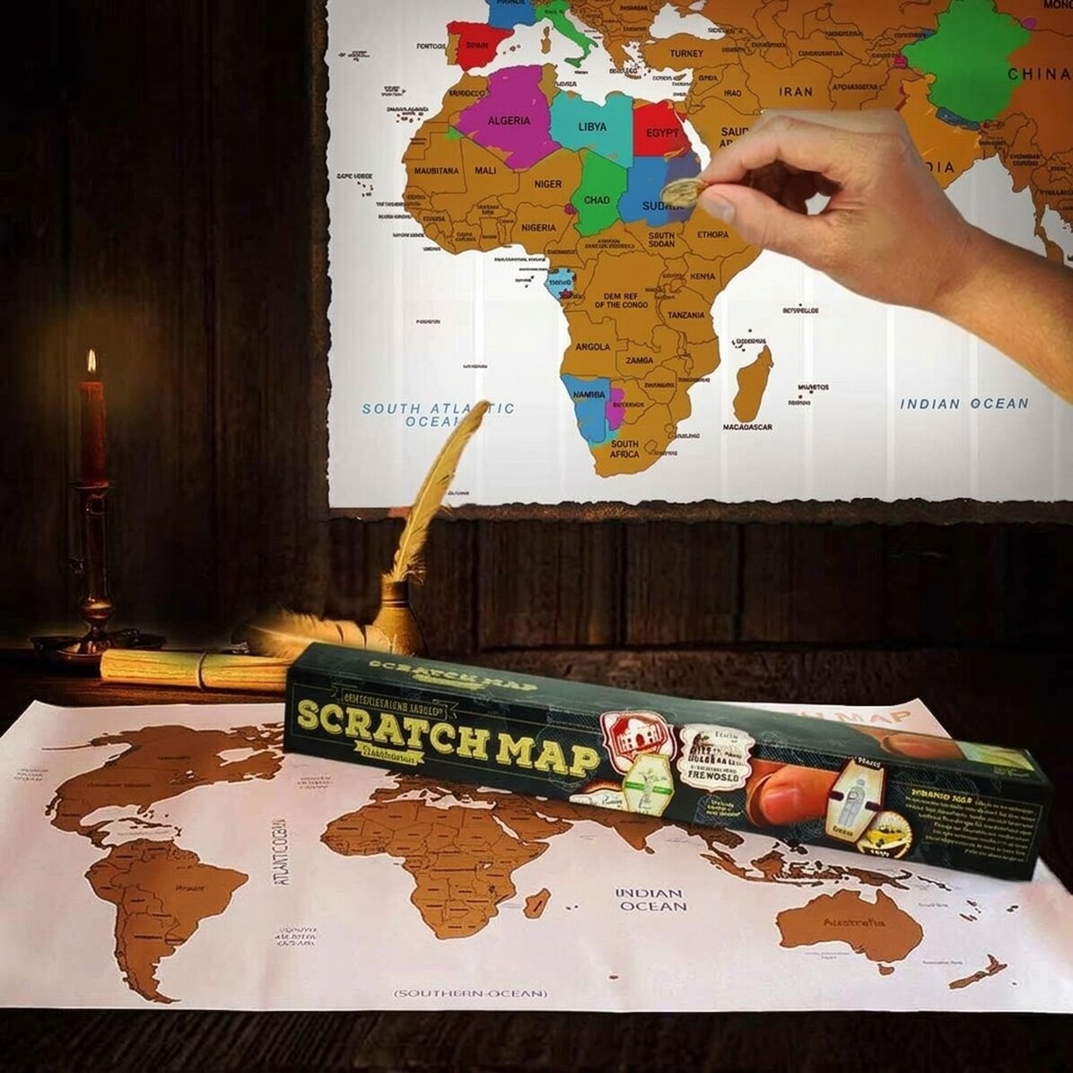 Mapa del mundo para rascar