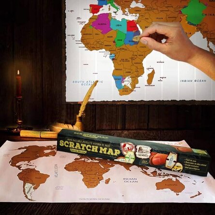 Mapa del mundo para rascar