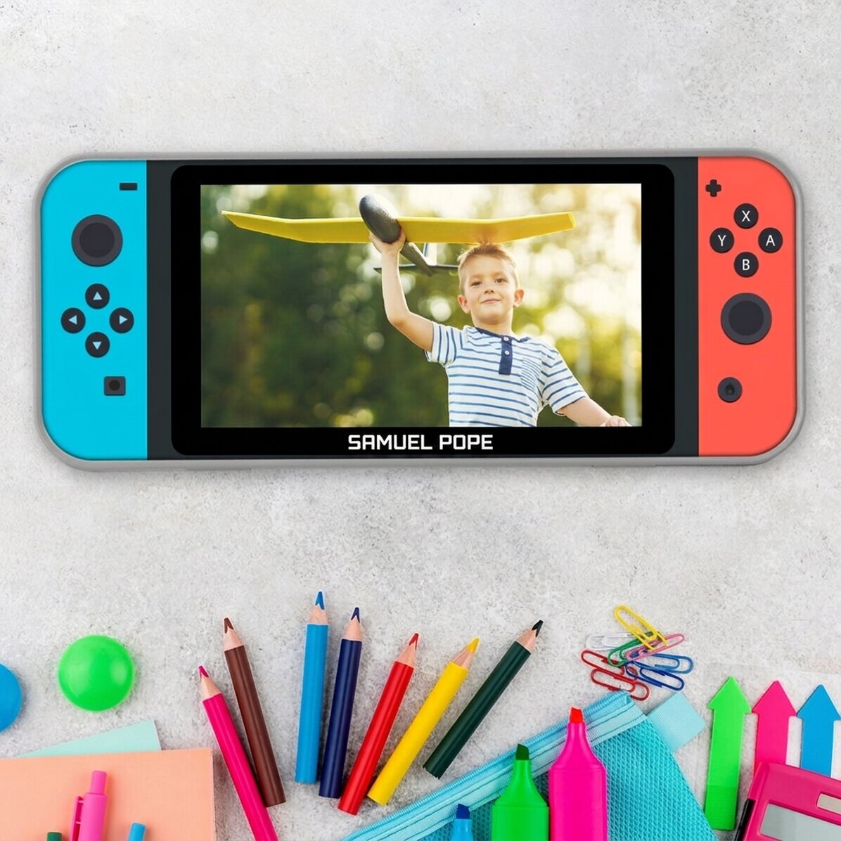 Estuche personalizado con una foto y un nombre - Consola de videojuegos