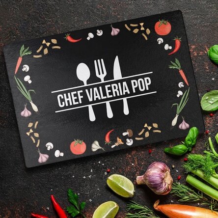 Cortador de vidrio personalizado con texto - Master Chef