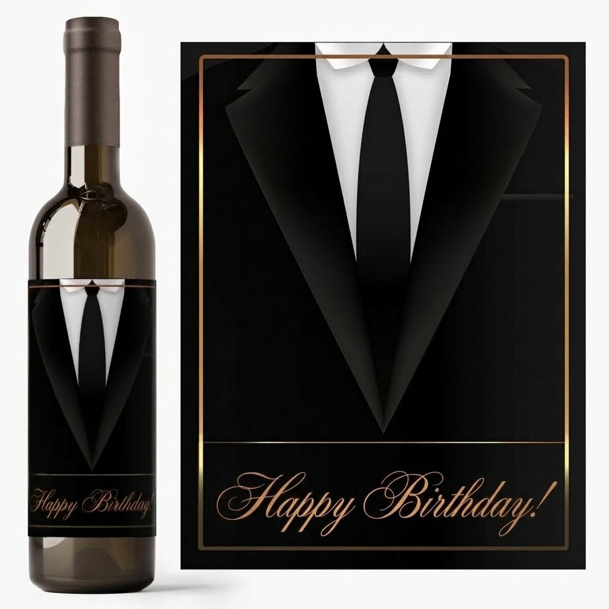 Vino personalizado - Elegant black