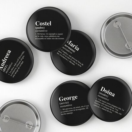 Chapa personalizada con texto - Definición