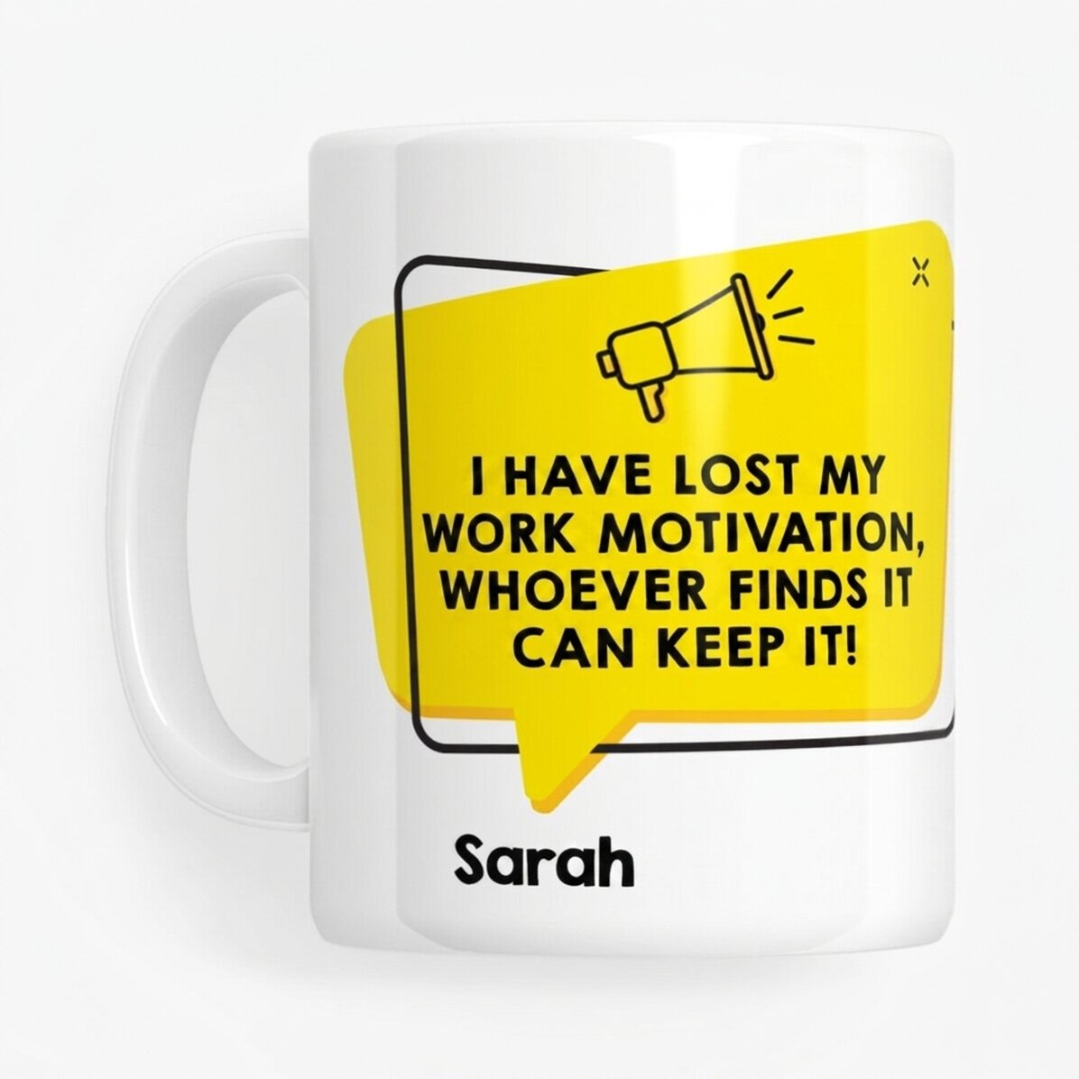 Taza personalizada con texto - Anuncio