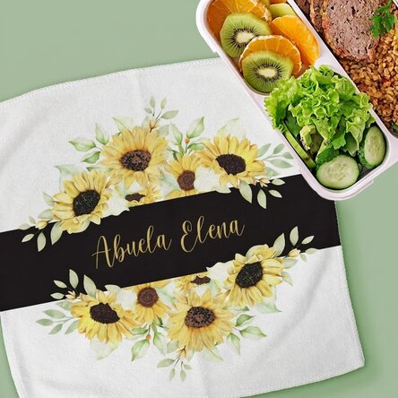 Toalla personalizada con un mensaje para la abuela