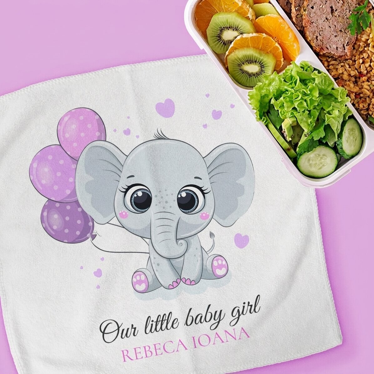 Toalla personalizada con nombre - Niña