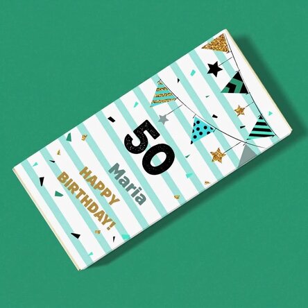 Chocolate personalizado con mensaje para un cumpleaños - Regalo de cumpleaños