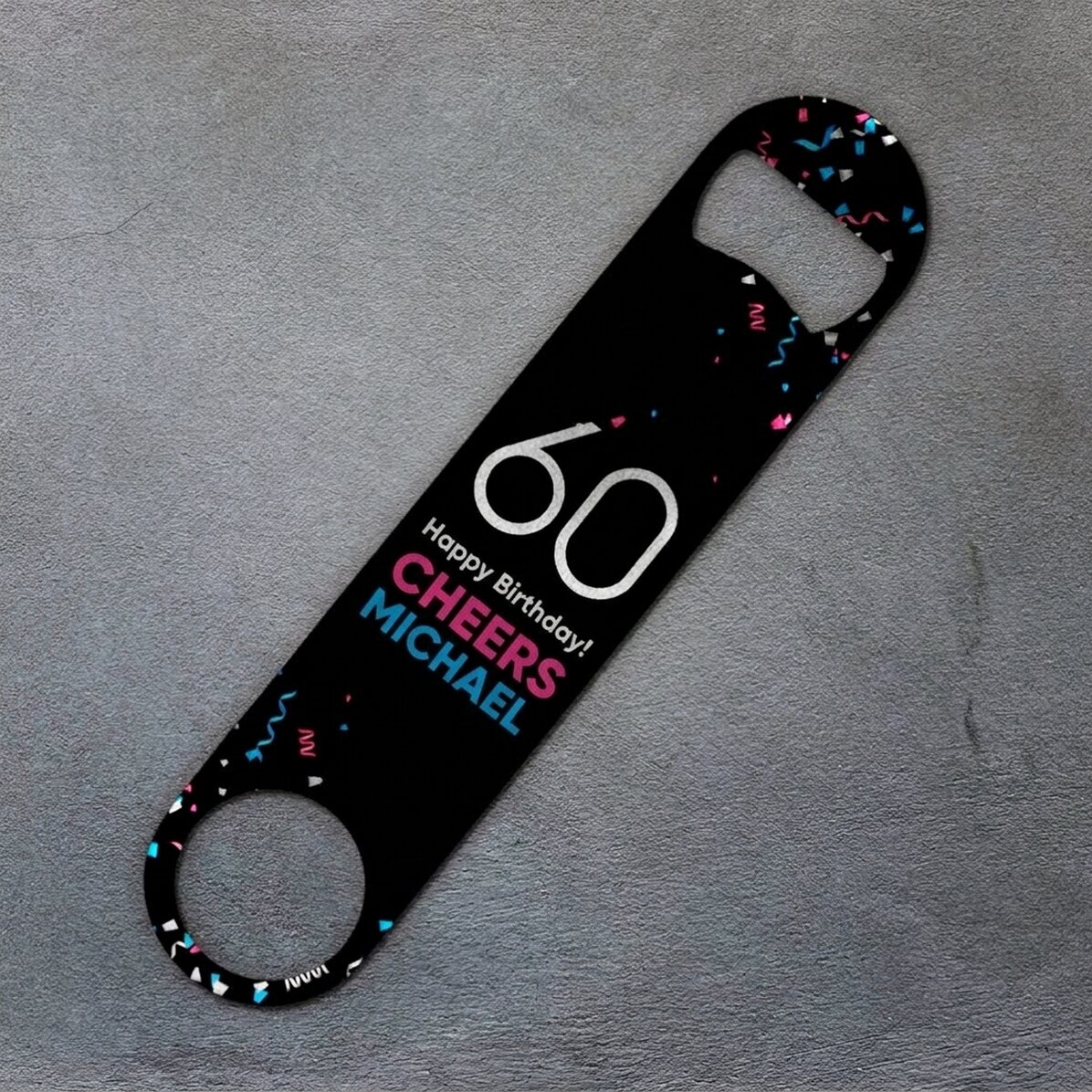 Abridor de cervezas personalizado - Confetti