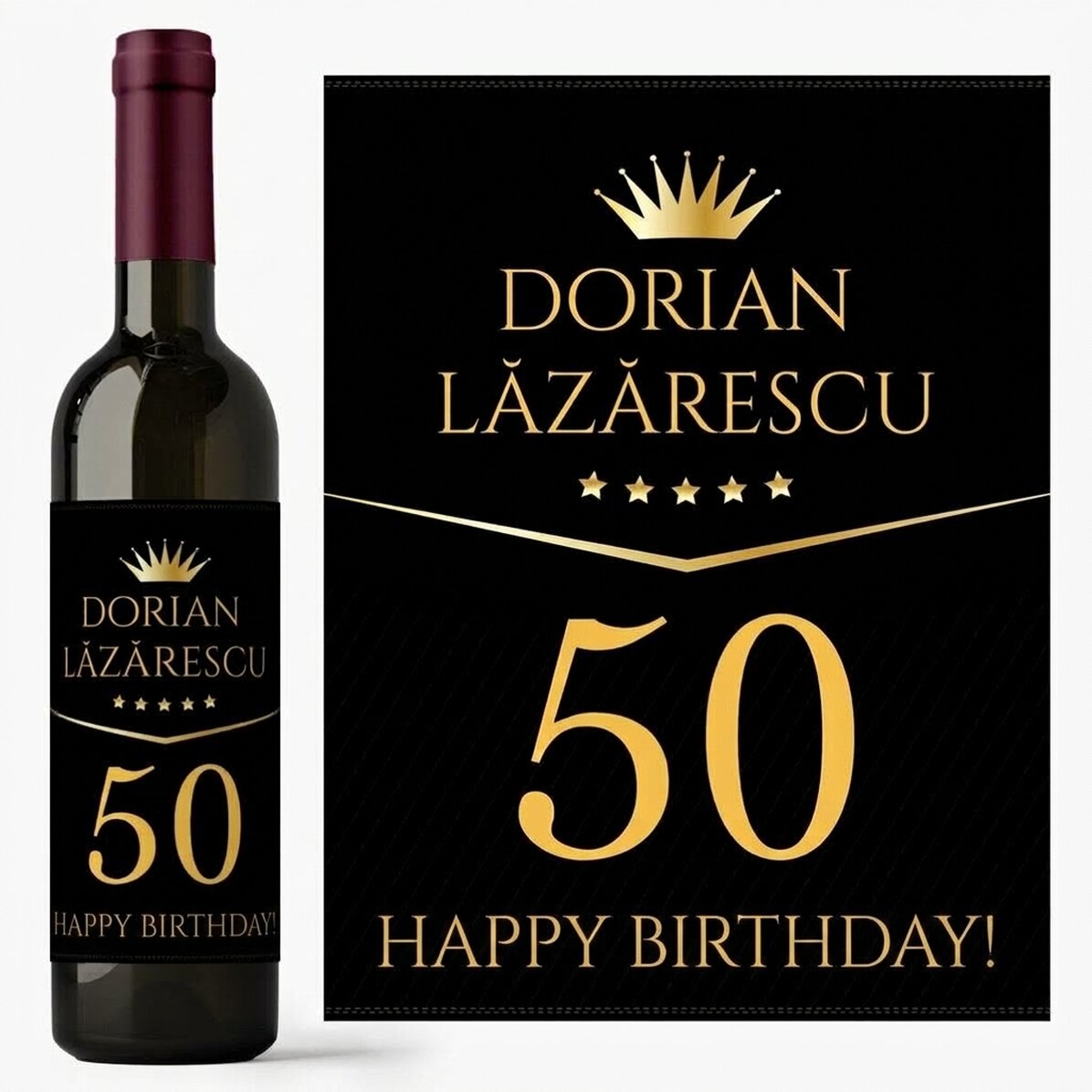 Vino personalizado con mensaje de cumpleaños - Regalo Premium