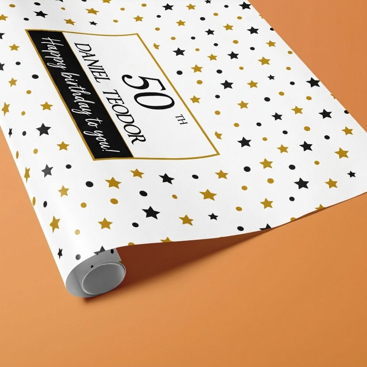 Papel de regalo personalizado con el texto «It