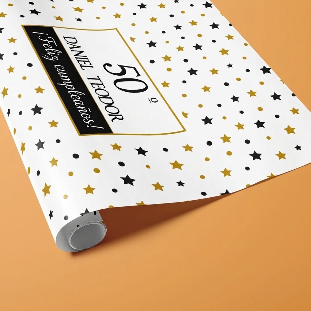 Papel de regalo personalizado con el texto «It