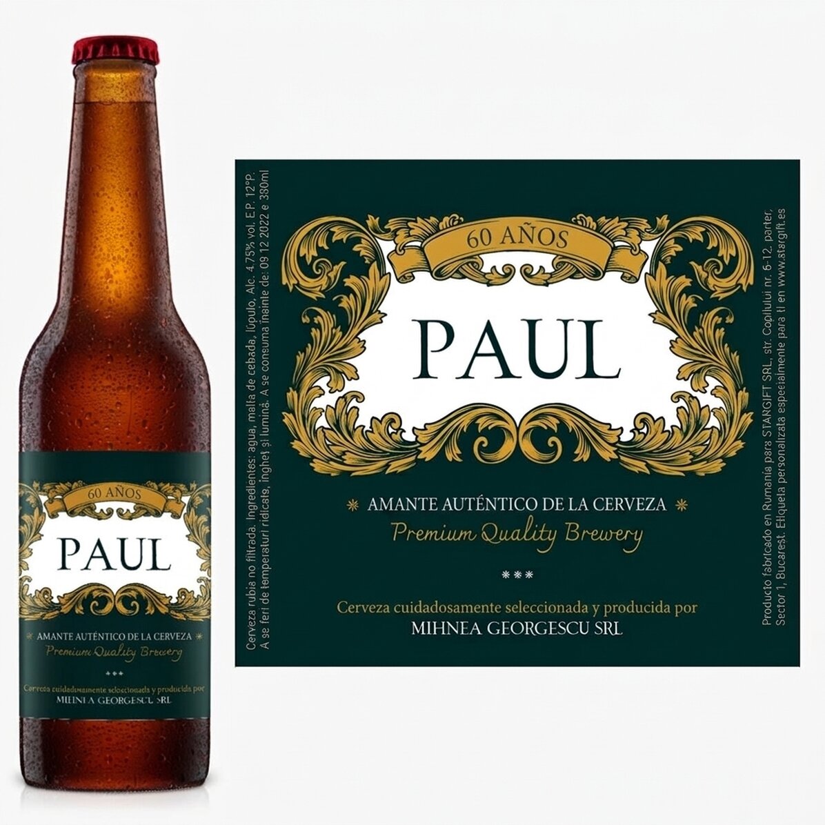 Cerveza personalizada con texto - Royal 60