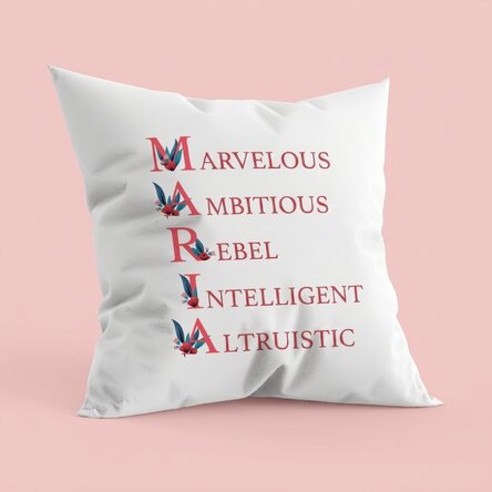 Personalised cushion with text - Maria