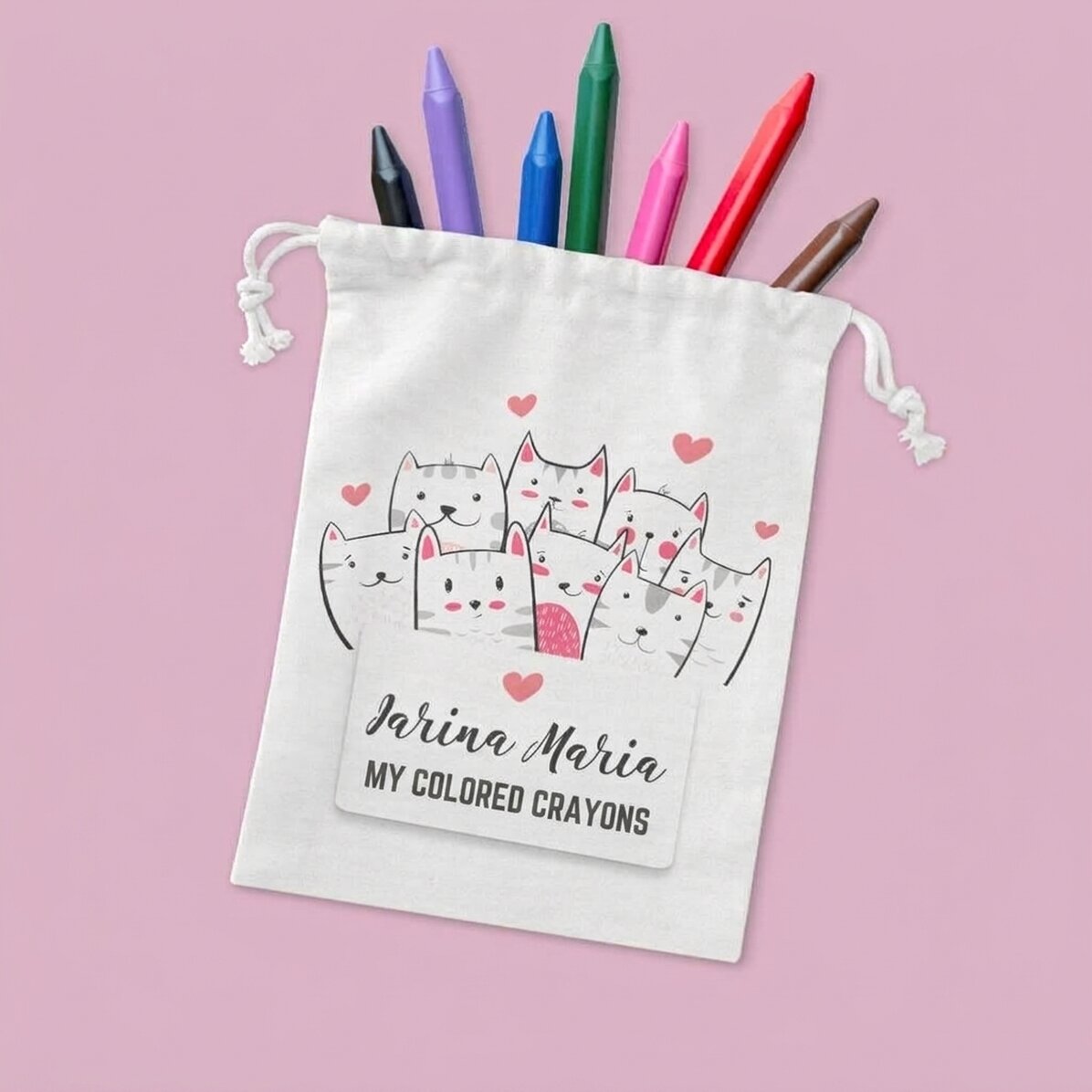 Bolsita pequeña personalizada con texto - Kitty