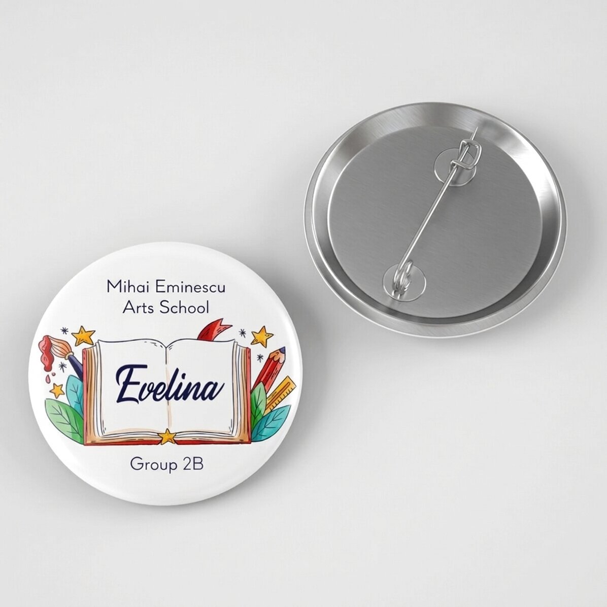 Insignia personalizada con nombre - Vuelta al cole