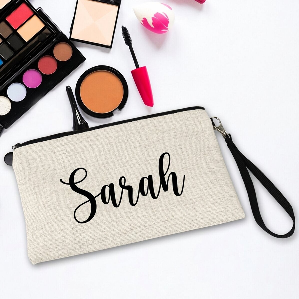 Bolsita para cosméticos personalizada con nombre