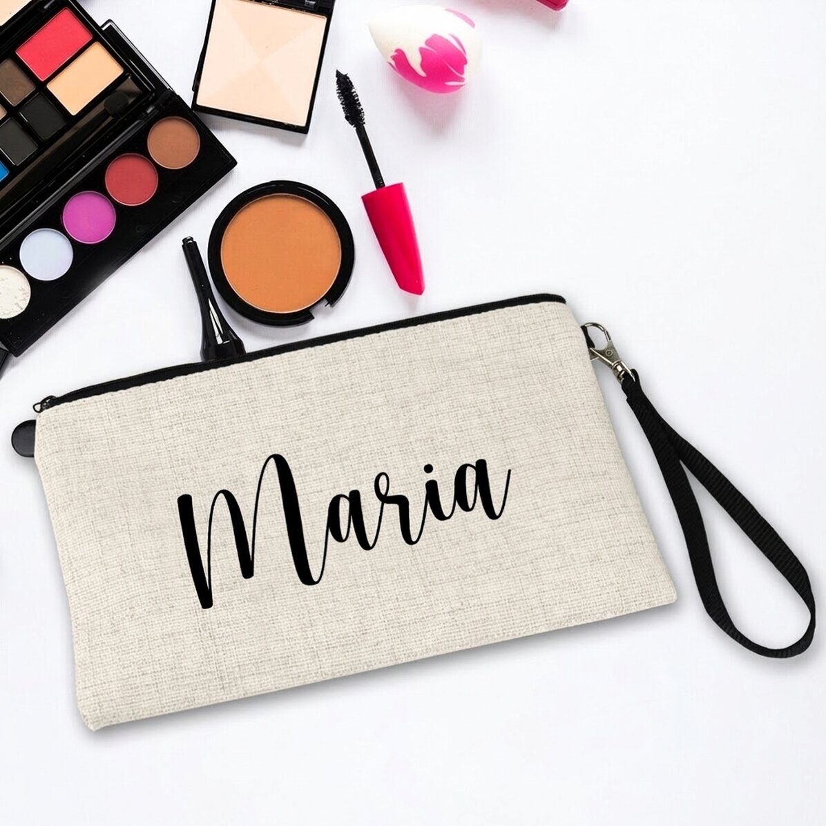 Bolsita para cosméticos personalizada con nombre
