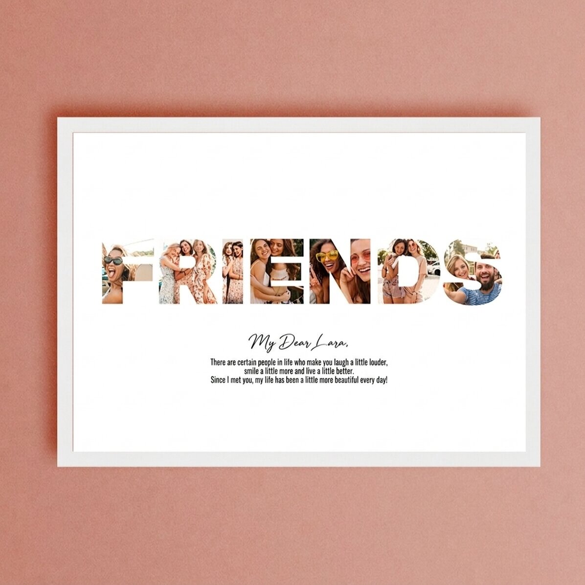 Cuadro personalizado con 7 fotos y texto - FRIENDS