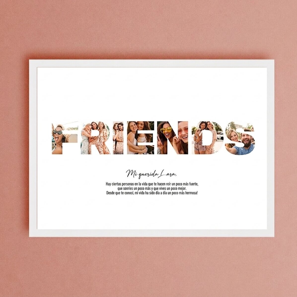 Cuadro personalizado con 7 fotos y texto - FRIENDS