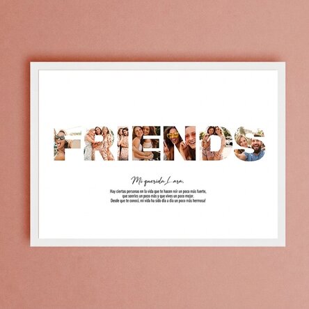 Cuadro personalizado con 7 fotos y texto - FRIENDS