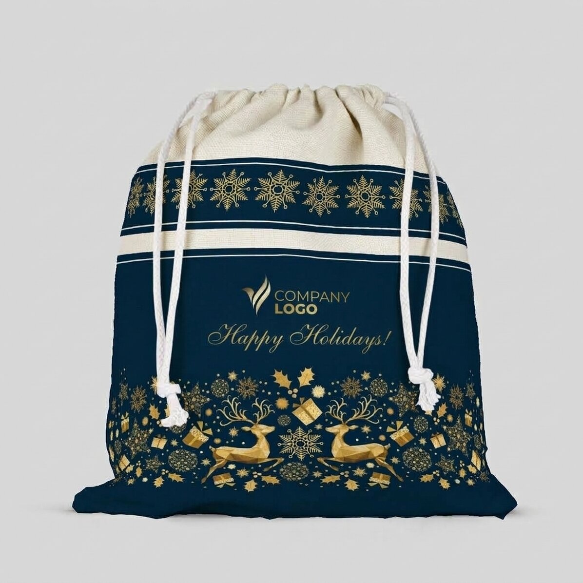 Bolsa de 36 x 39 cm personalizada con logotipo - Cuento de Navidad