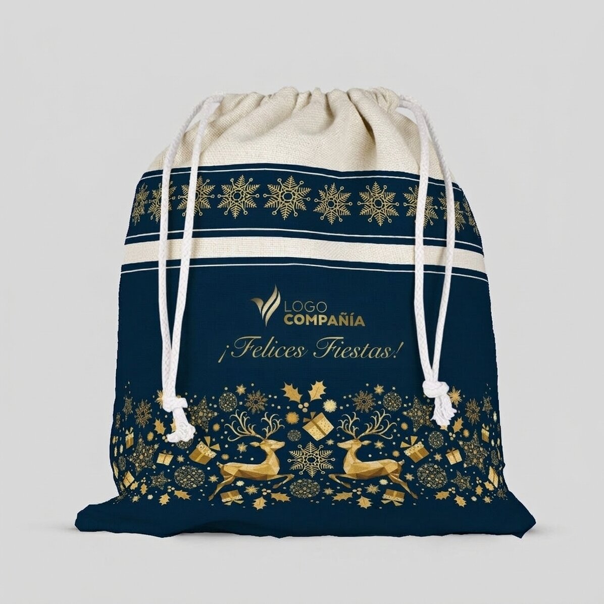 Bolsa de 36 x 39 cm personalizada con logotipo - Cuento de Navidad