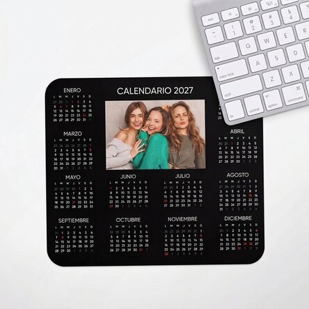 Alfombrilla de ratón personalizada con una foto y un texto - Calendario